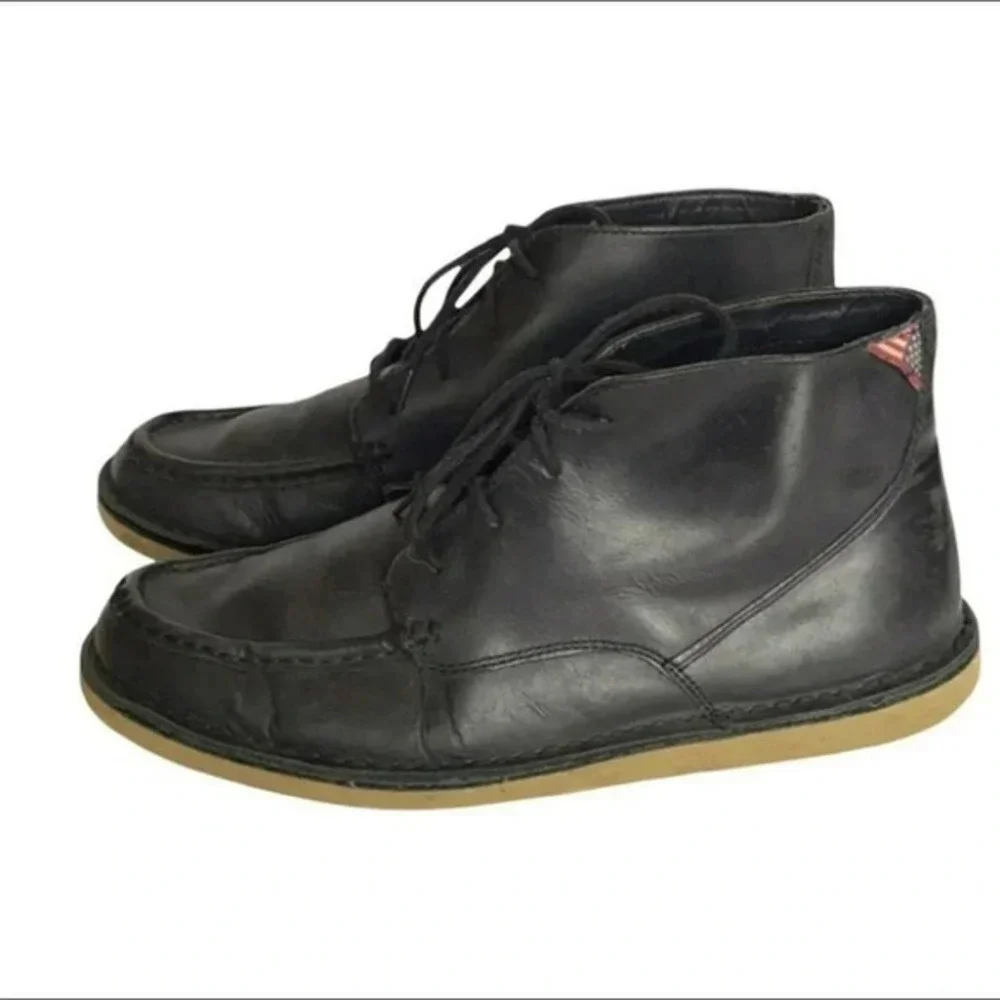 Ralph Lauren Denim Supply 10D men’s black leather boots